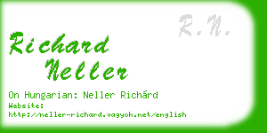 richard neller business card
